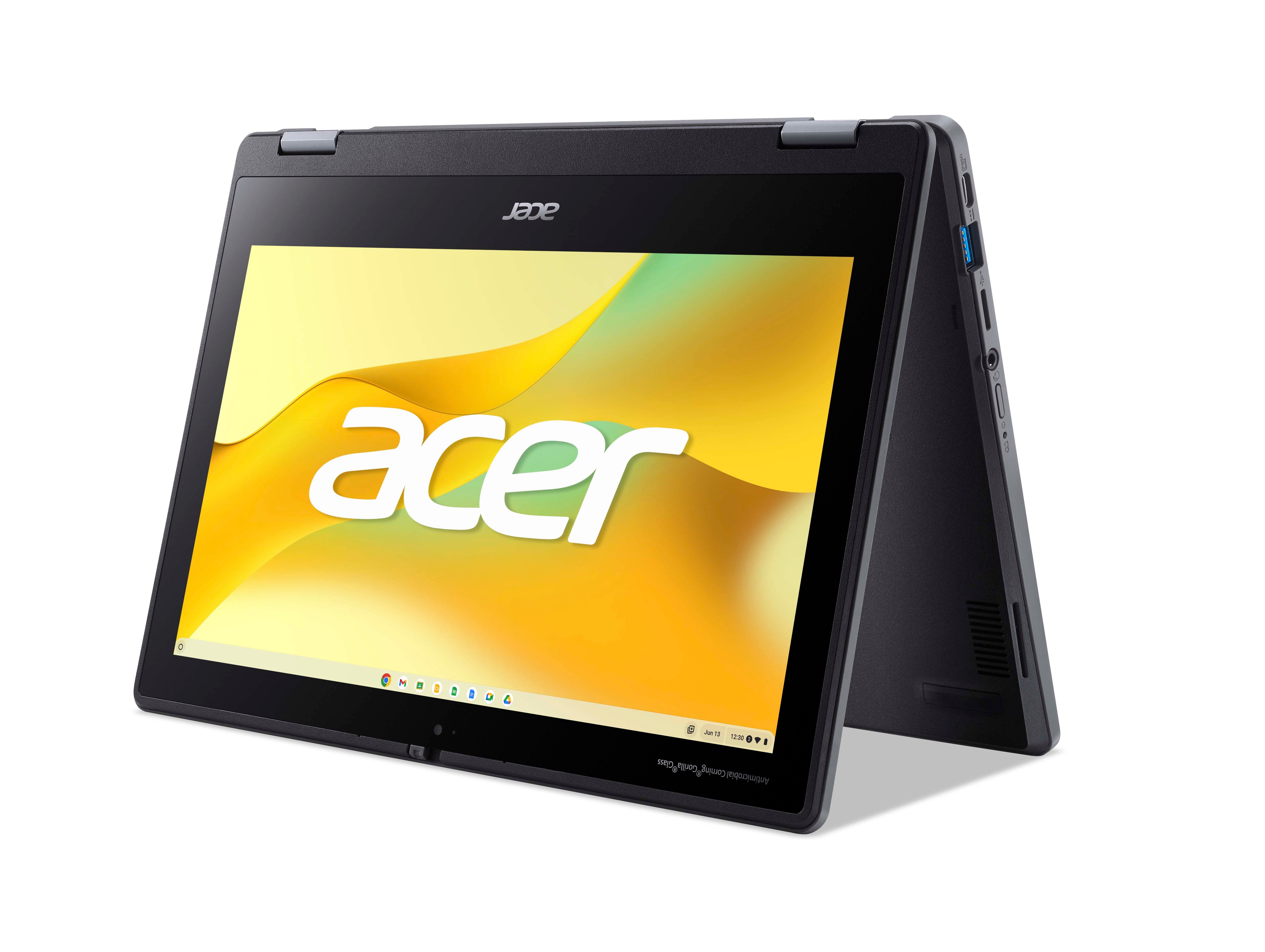 Acer Spin 511 Acer 11.6" HD IPS touch N100 4 GB LPDDR5X eMMC 32GB Micro SD card reader WIFI6E+BT HD USB Camera 5MAF MIP Active Stylus 50Wh Li-ion battery 65W TypeC adapter Chrome OS 3 Years Carry in Shale Black (R756TN-TCO-C2E5 )-0