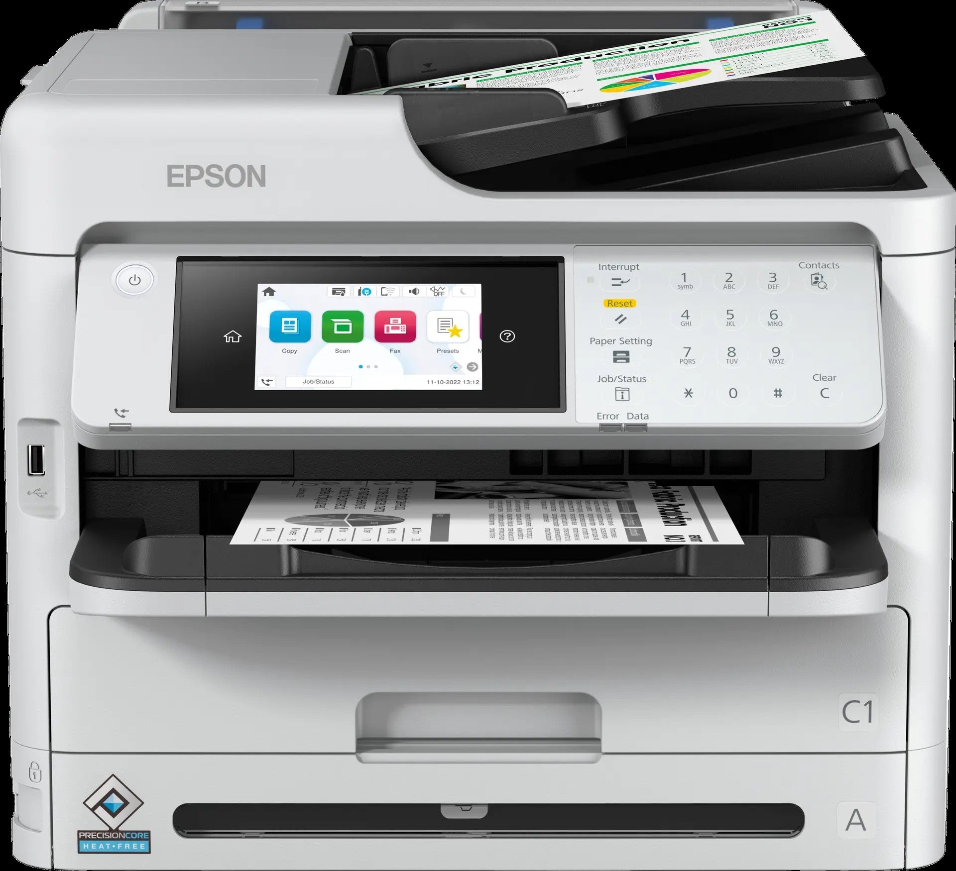 Epson 34ppm Mono A4 Print Scan Copy Fax USB Wired Wireless WiFi Direct Full Duplex incl initialisation ink bags only-0
