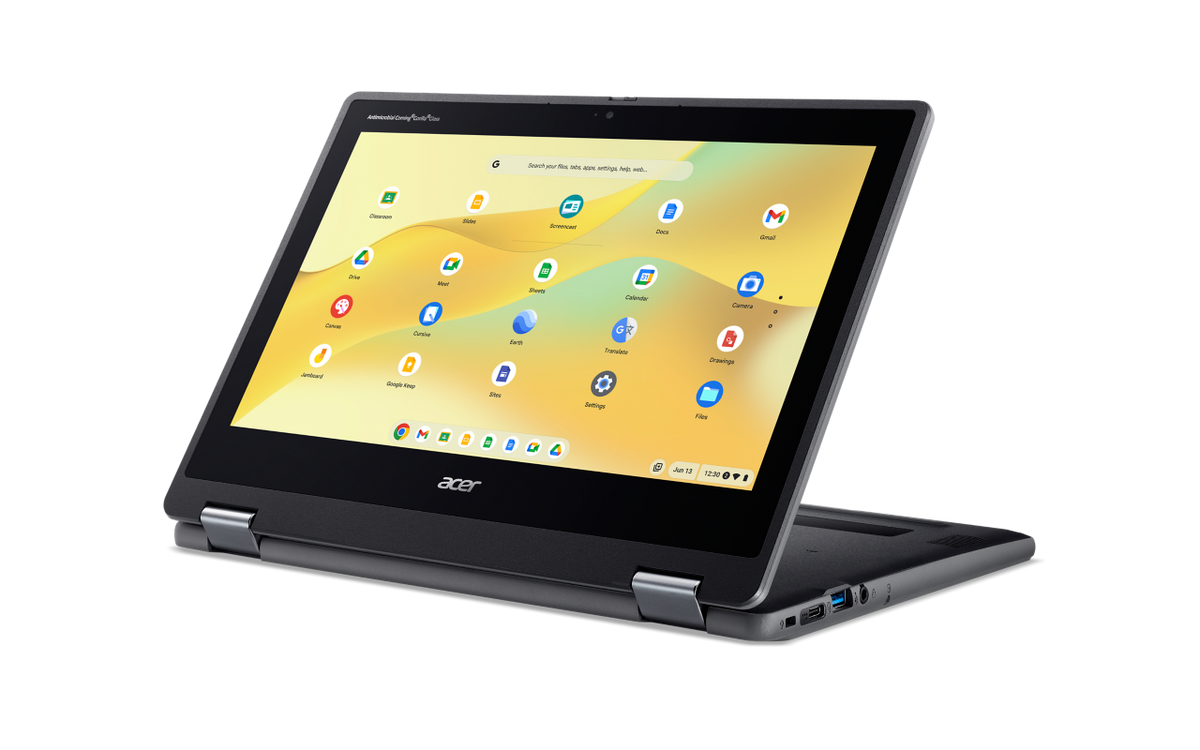 Acer Chromebook Spin 511 11.6" HD IPS touch Celeron N150 4 GB LPDDR5  eMMC 32GB Micro SD card reader WIFI6E+BT HD USB Camera 5MAF MIPI 53Wh Li-ion battery 65W Google Chrome OS 3 Years Carry in (R757T-TCO-C4KA)-0