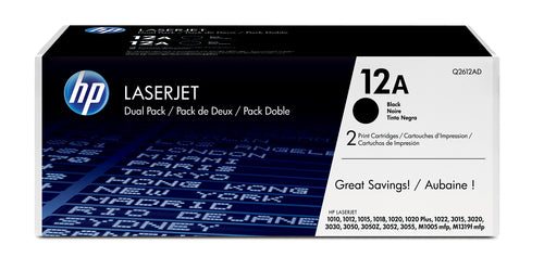 HP 12A 2-Pack Black Original LaserJet Toner-0