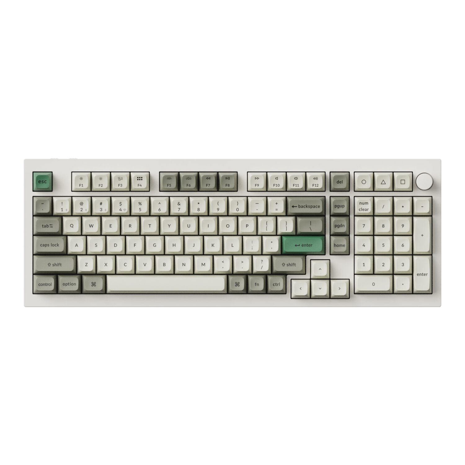 Keychron Q5M-M1 QMK/VIA Wireless Custom Keyboard - Shell White-1
