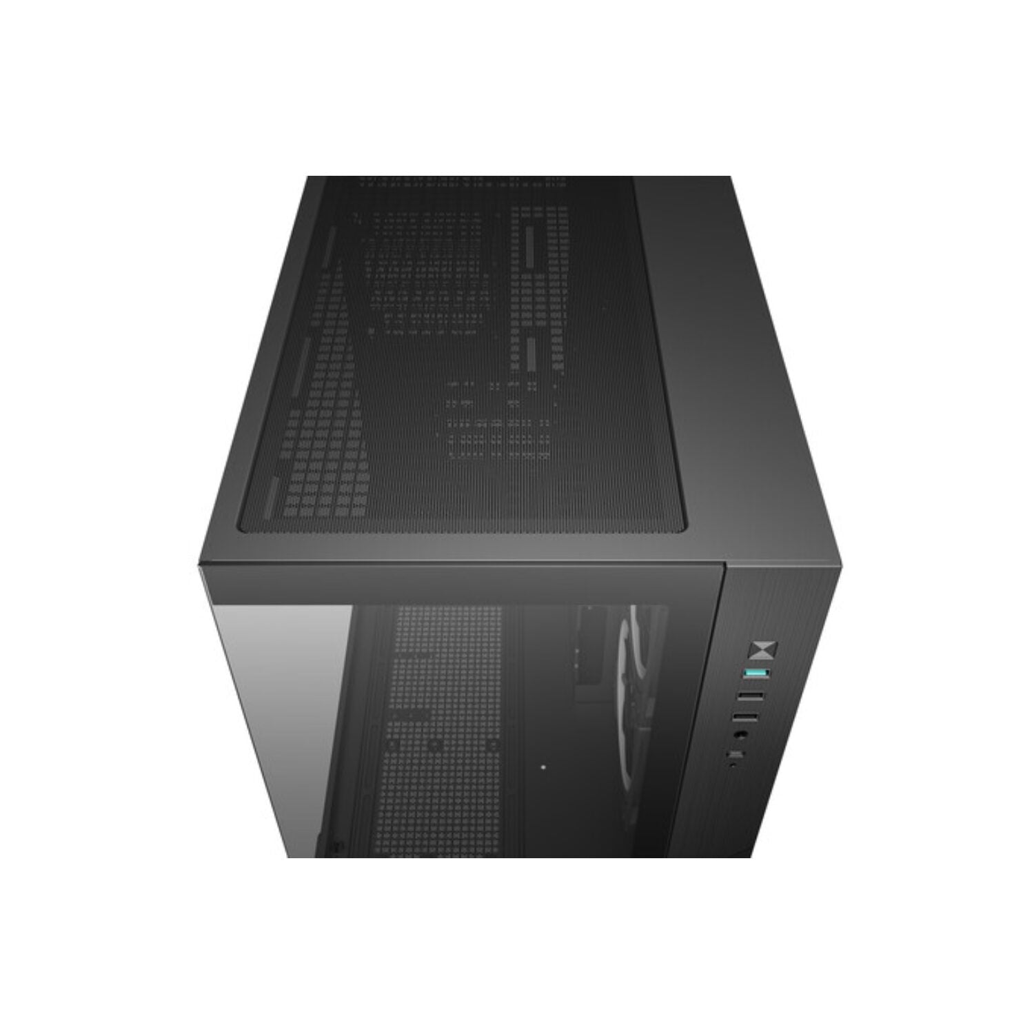 Deepcool CG330 3F Panoramic Dual-Chamber Micro-ATX Gaming Chassis - Black-4