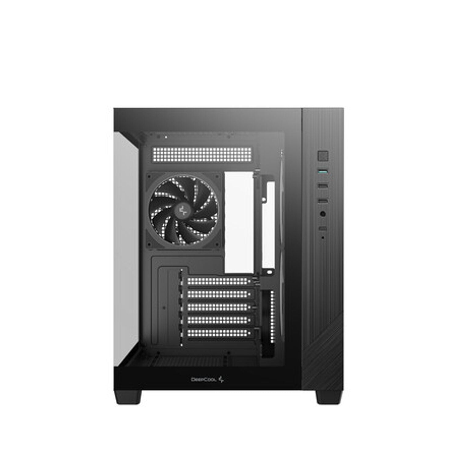 Deepcool CG330 3F Panoramic Dual-Chamber Micro-ATX Gaming Chassis - Black-7