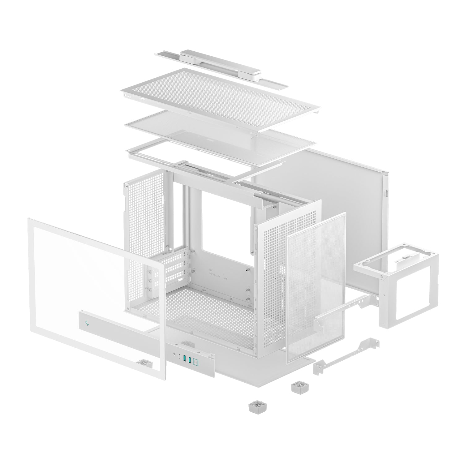 DeepCool CH160 PLUS Micro-ATX Chassis - White-6
