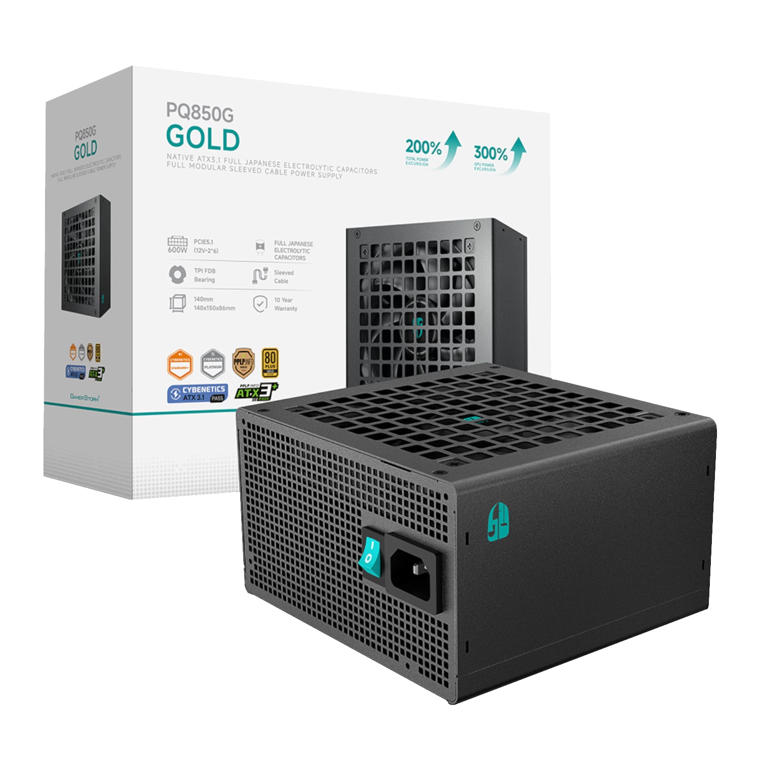DeepCool PQ850M 850W 80 PLUS GOLD Fully Modular Power Supply-0