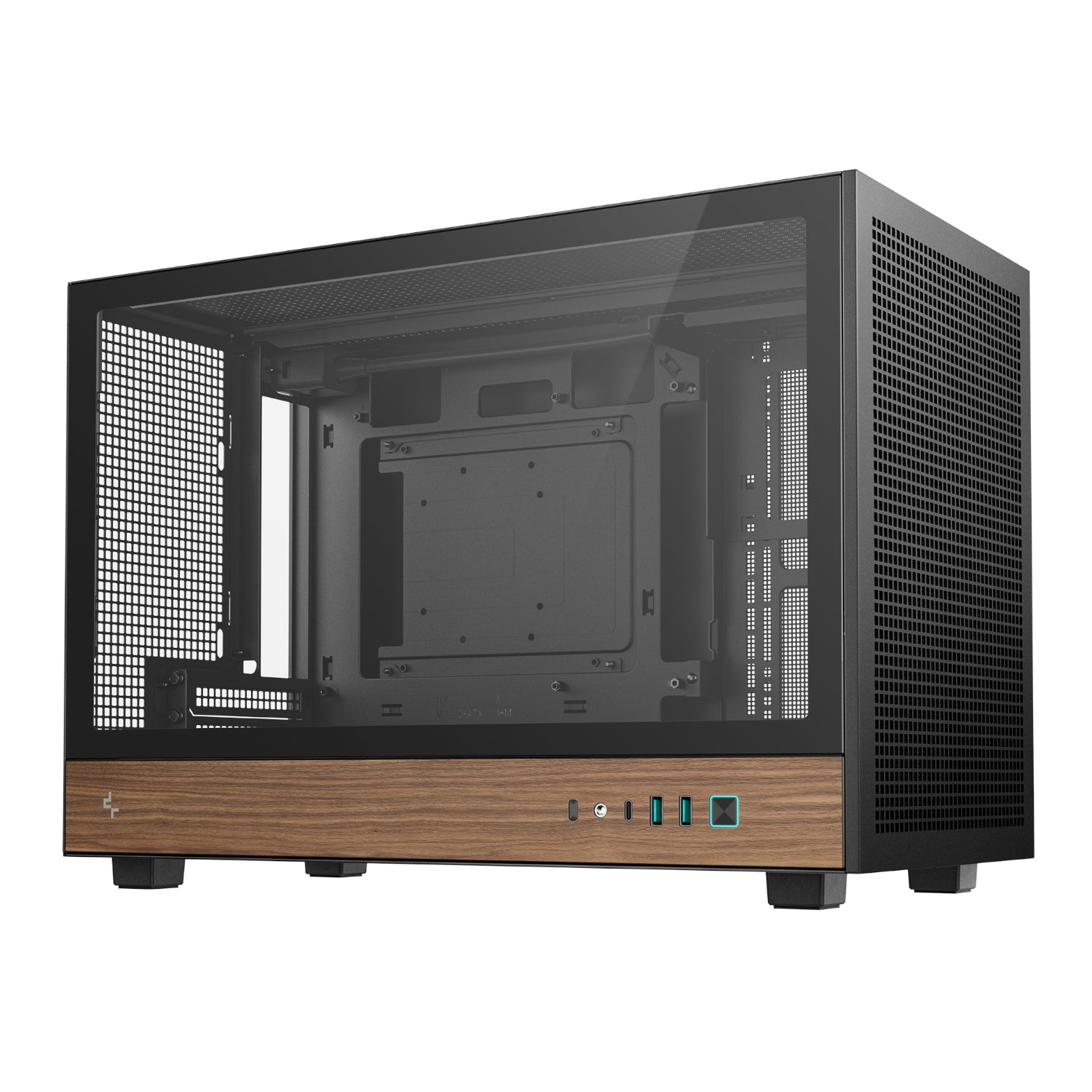 DeepCool CH260 Wood mATX Gaming Chassis - Black-0