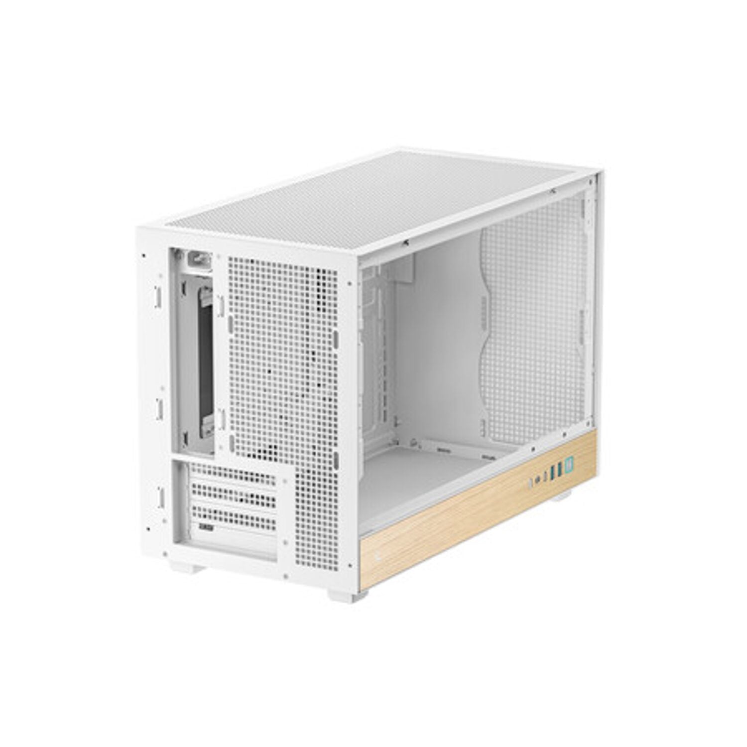 DeepCool CH260 Wood mATX Gaming Chassis White-0
