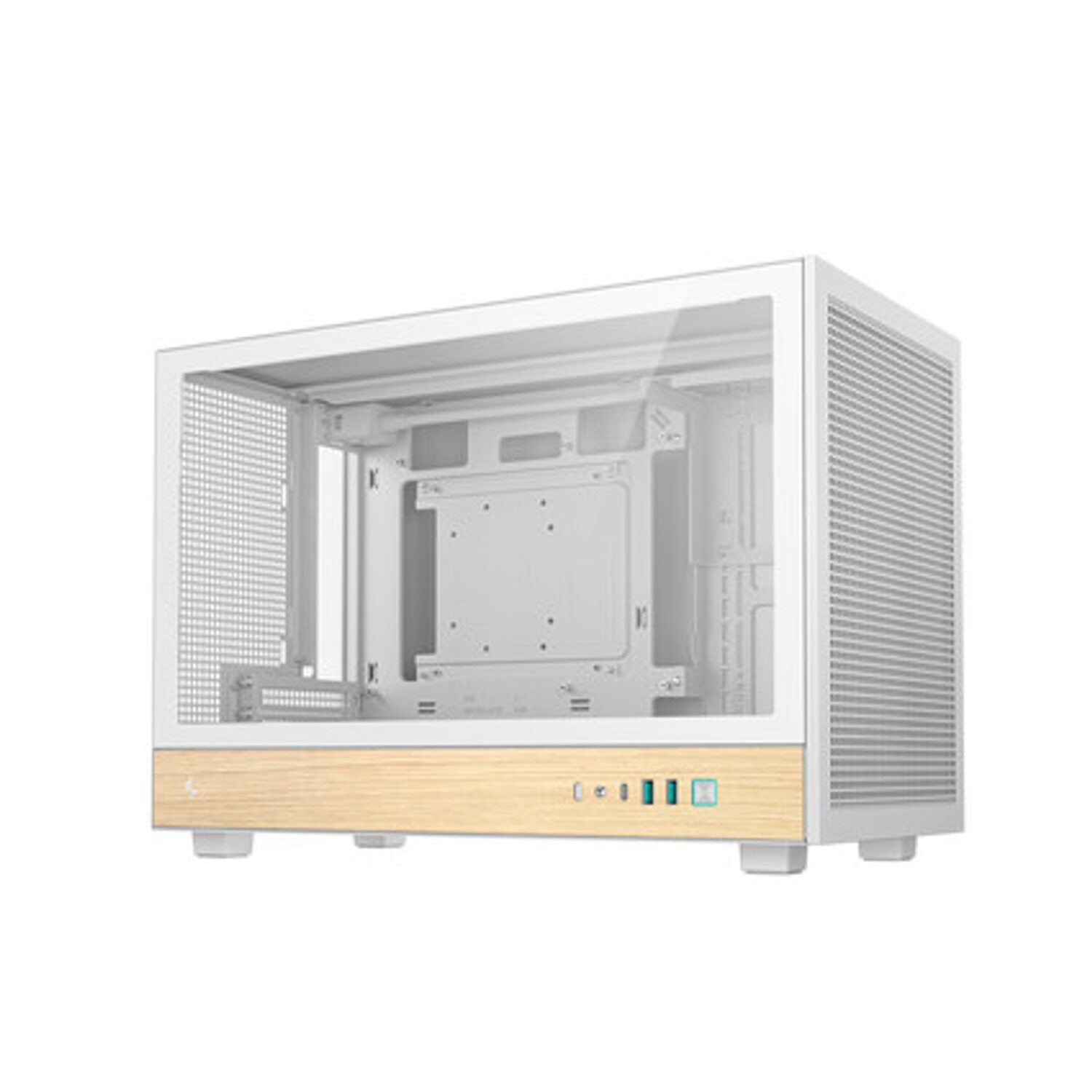 DeepCool CH260 Wood mATX Gaming Chassis White-1