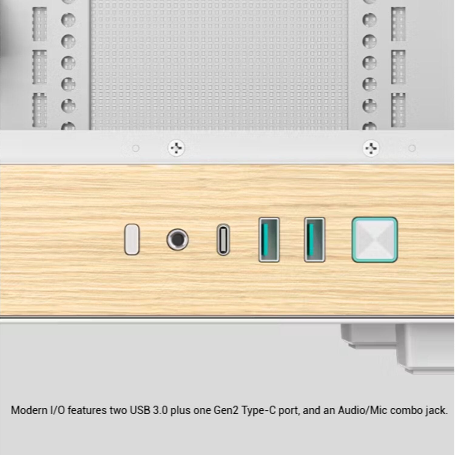 DeepCool CH260 Wood mATX Gaming Chassis White-11