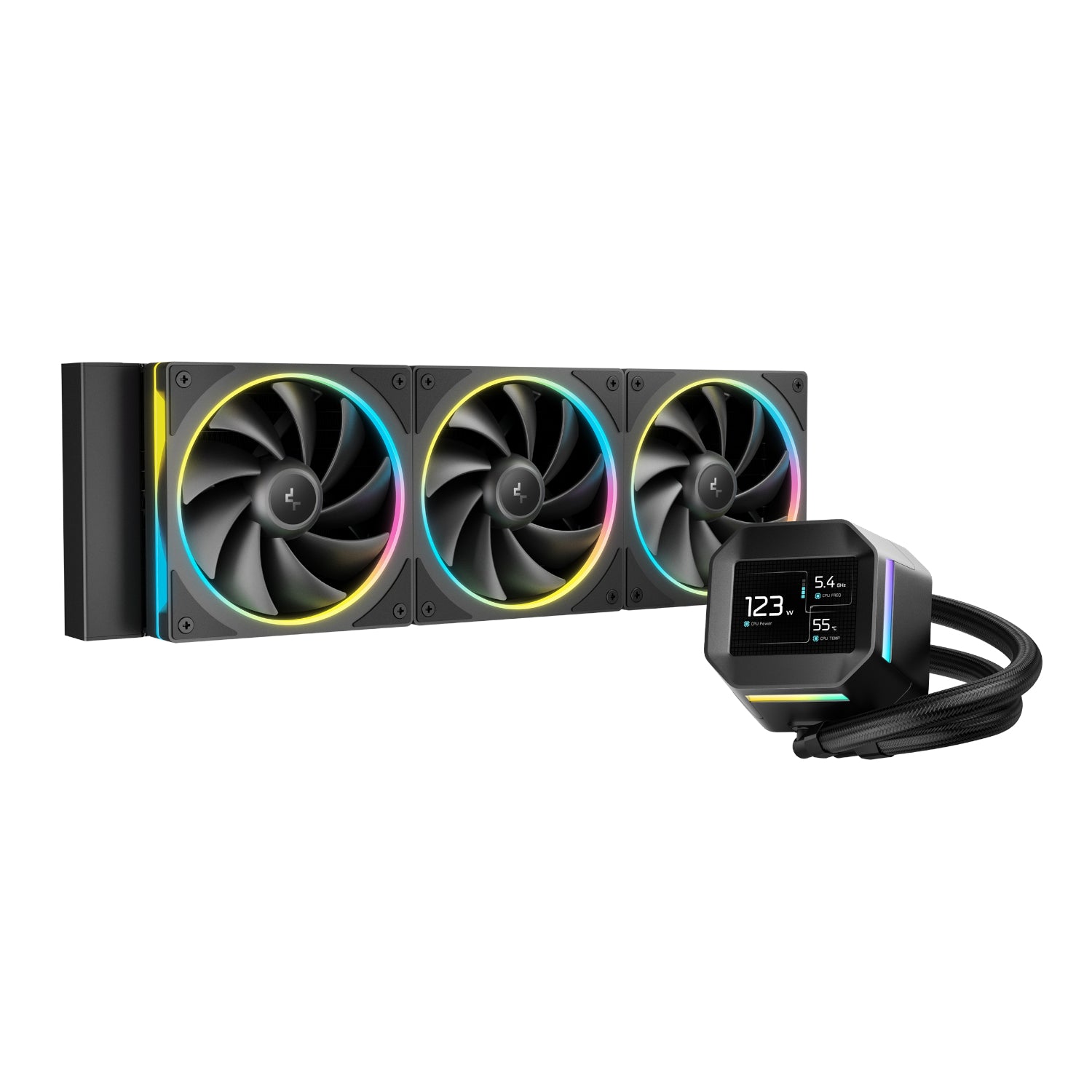 DeepCool LM360 ARGB 360mm AIO CPU Liquid Cooler - Black-1