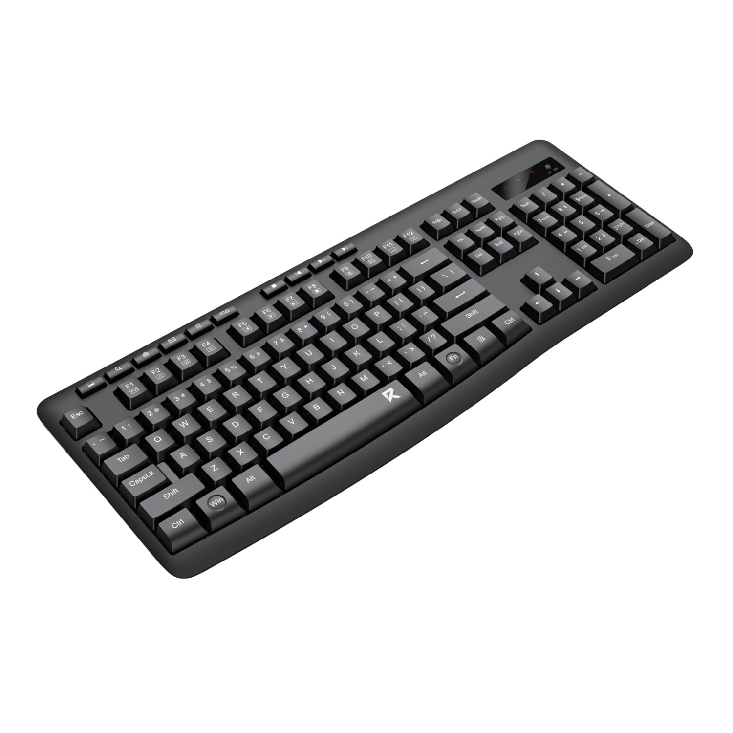 Redragon BK-7367 Full-size Ergonomic Wireless Membrane Office Keyboard - Black-1