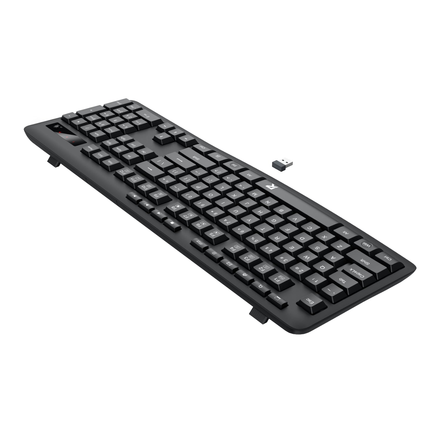Redragon BK-7367 Full-size Ergonomic Wireless Membrane Office Keyboard - Black-3