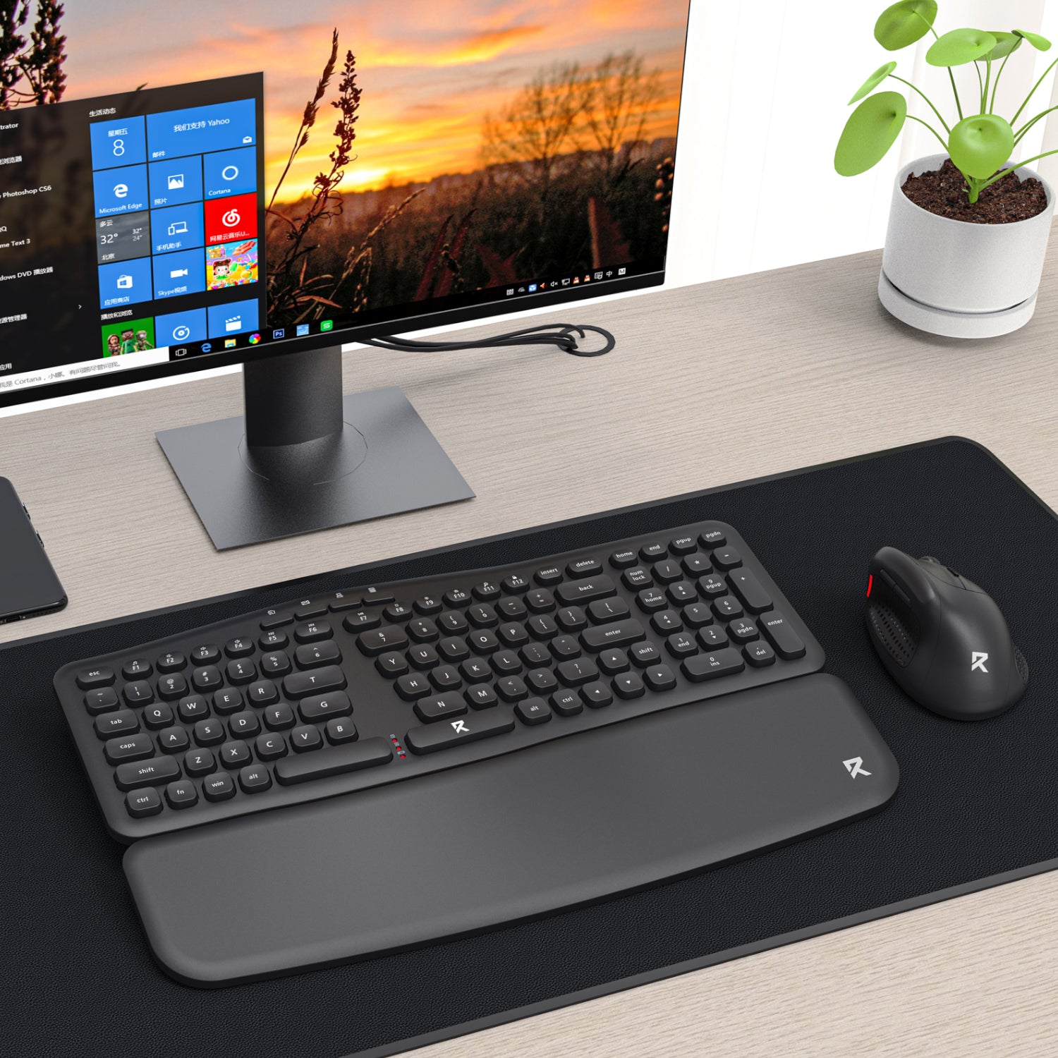 Redragon BS7161 2.4G Wireless Keyboard and Mouse Combo - Black-3