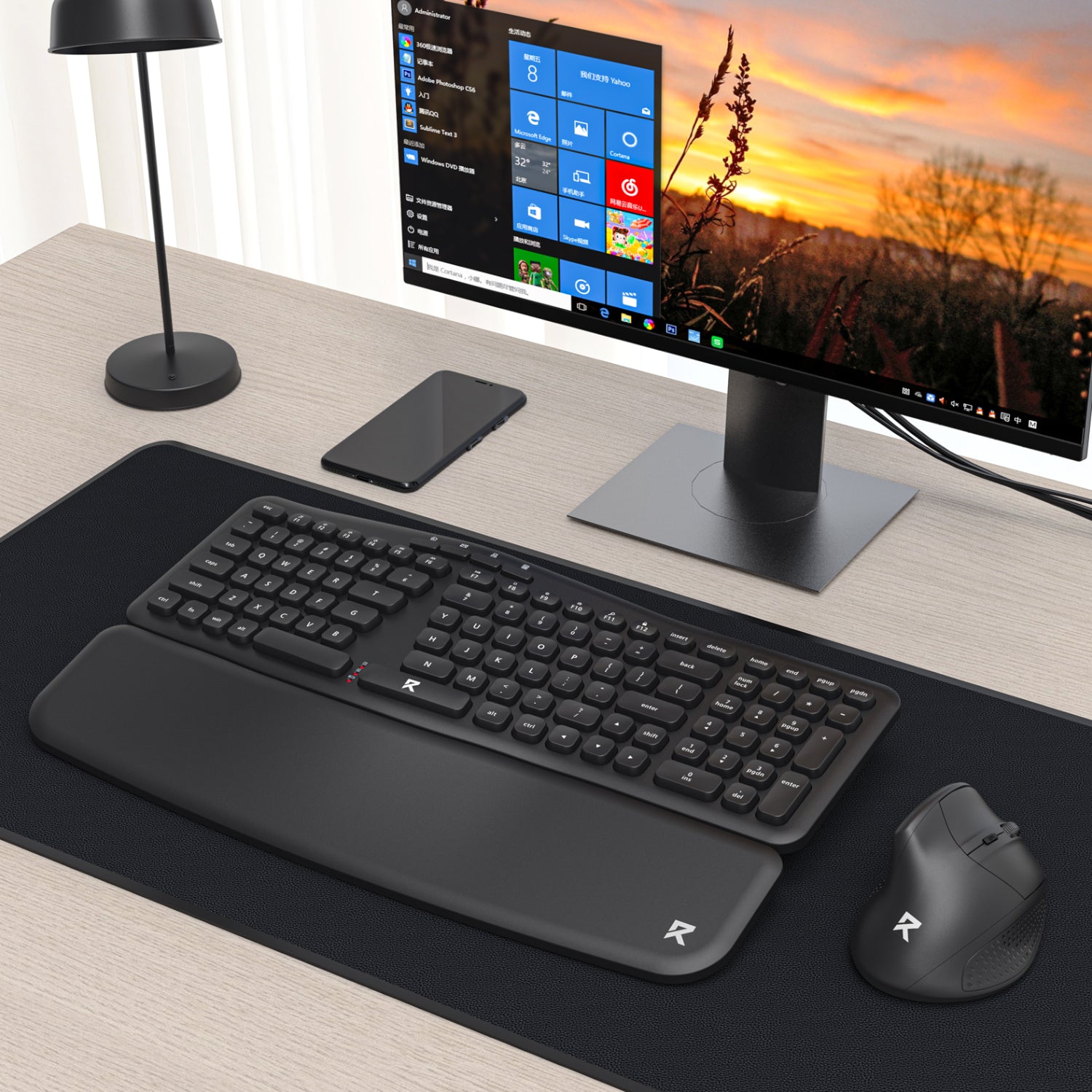 Redragon BS7161 2.4G Wireless Keyboard and Mouse Combo - Black-2