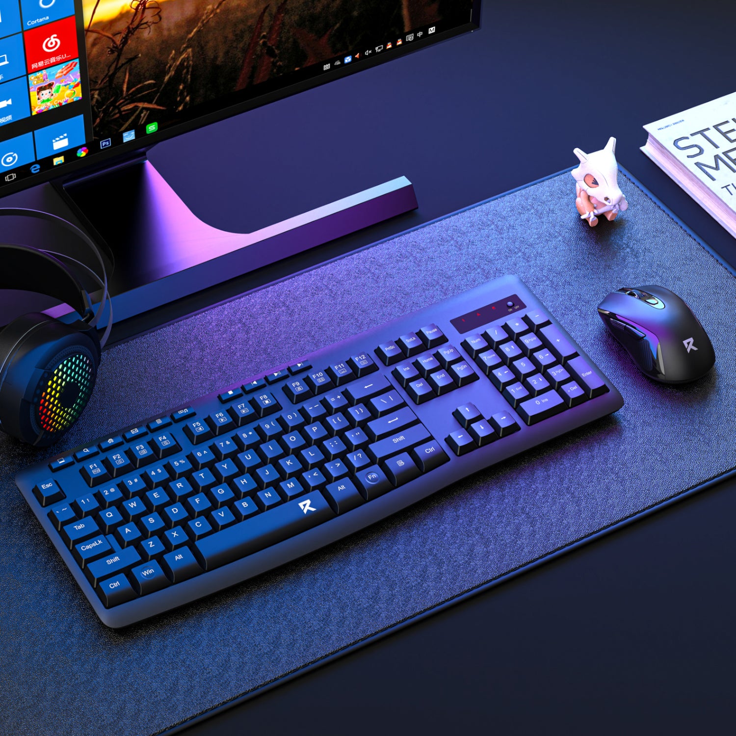 Redragon BS-7367-A Wireless Keyboard and Mouse Combo - Black-4