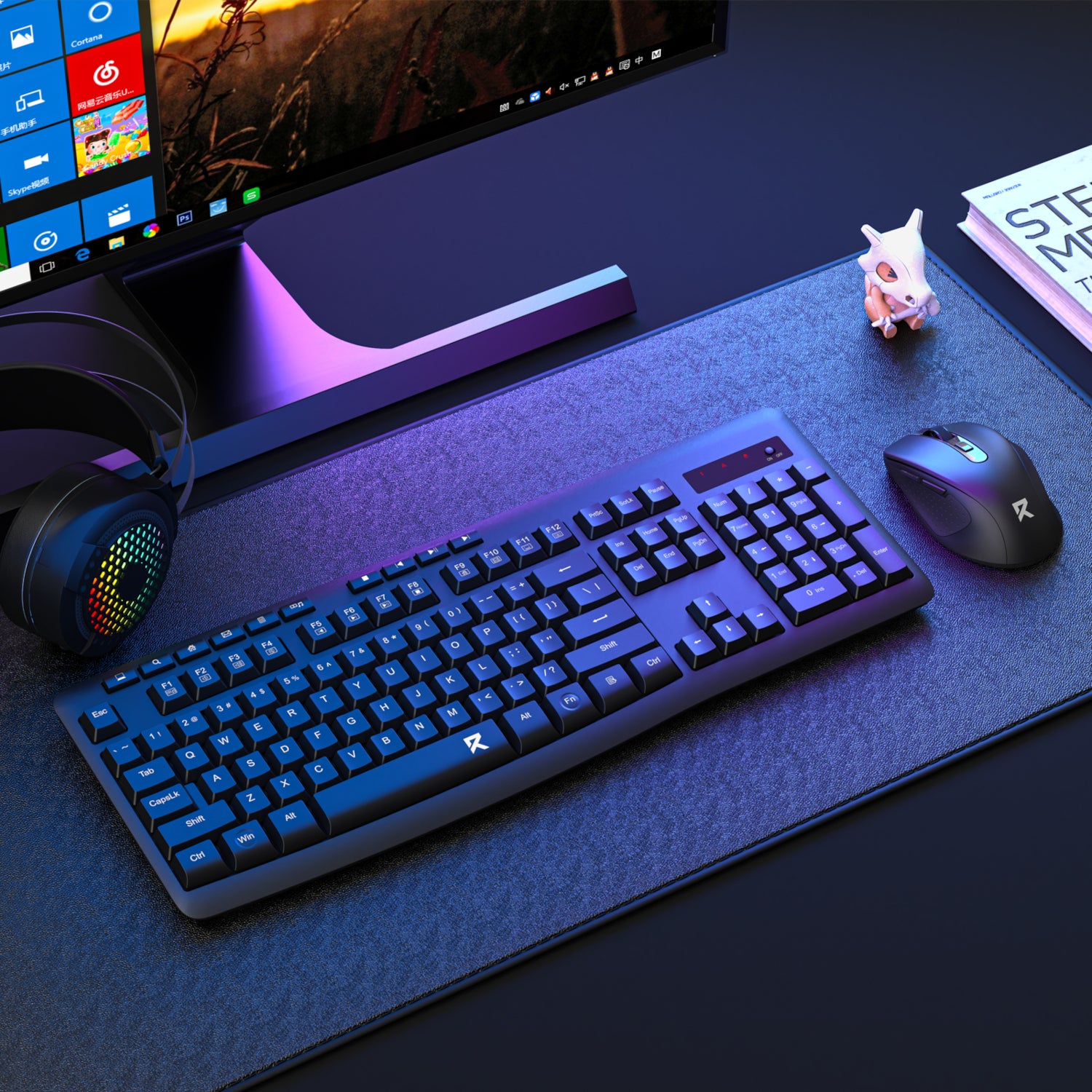 Redragon BS-7367-B Wireless Office Keyboard and Mouse Combo - Black-5