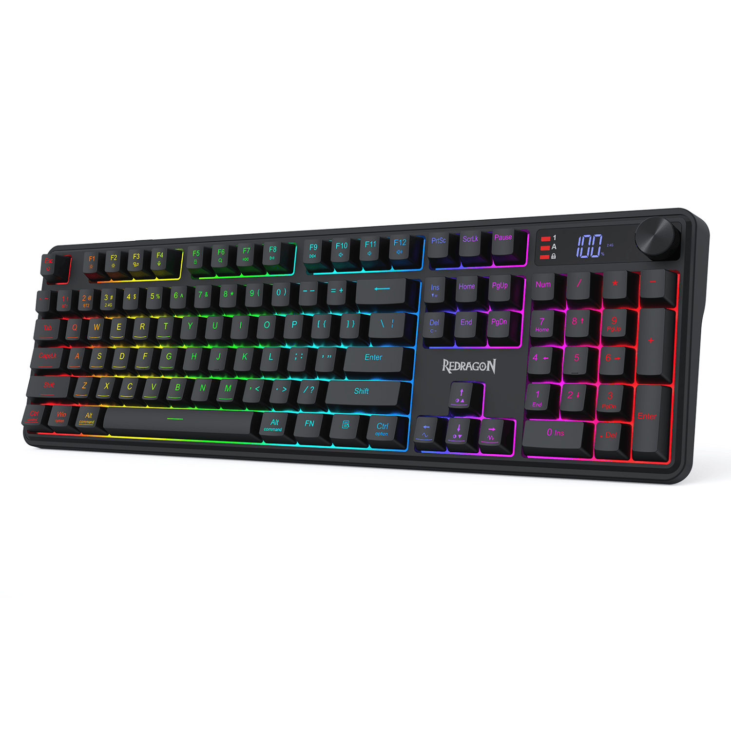 Redragon RM104 PRO VOLCANO RGB Wireless Membrane Gaming Keyboard - Black-2