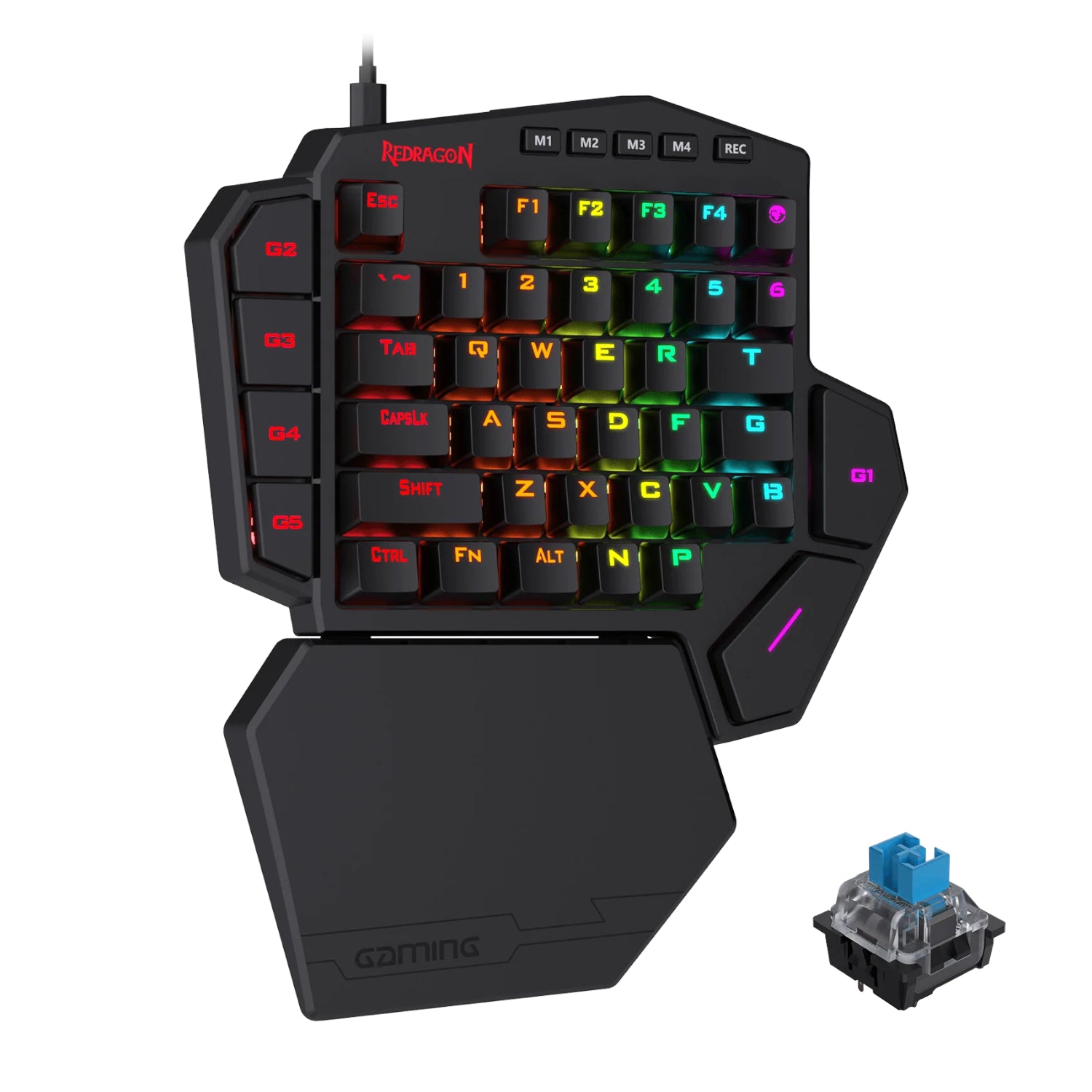 Redragon K585 DITI ELITE PRO RGB 40% Wireless Mechanical Gaming Keyboard - Blue Switches-0
