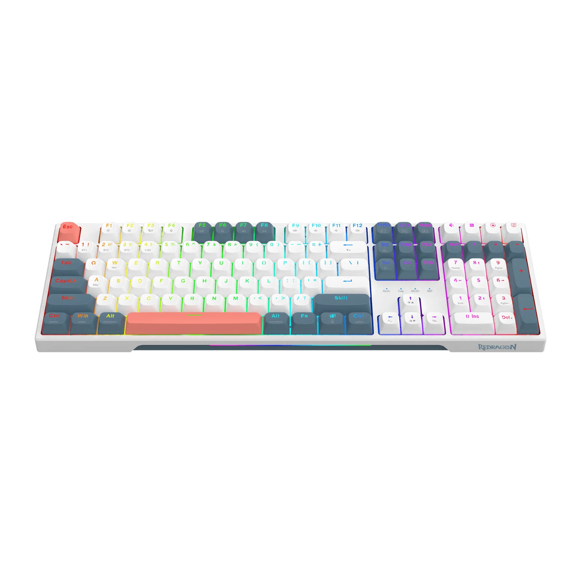 Redragon TRUNDLE RGB Wireless Mechanical Keyboard - White-0