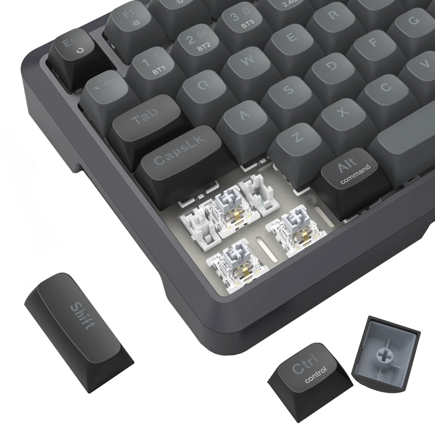 Redragon BREAGI PRO K688 98+1 Gasket Wireless Mechanical Keyboard (Triple Mode, RGB, Hot-Swappable, Cream Linear Switches)-6