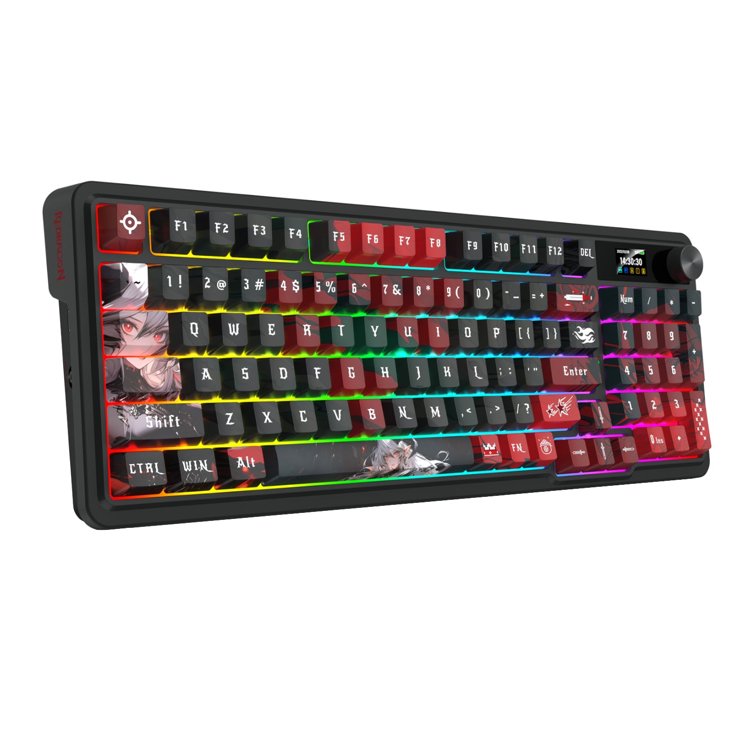 Redragon K719AK ARTEMIS PRO RGB Wireless LCD Mechanical Gaming Keyboard-0