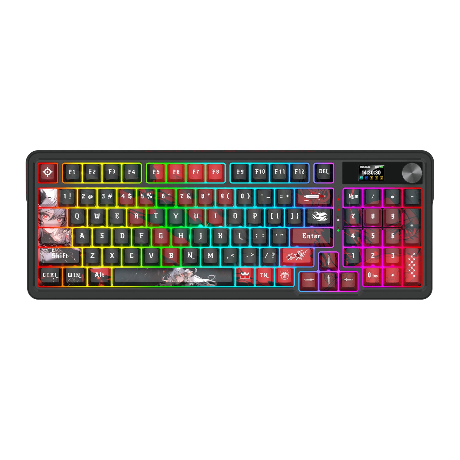 Redragon K719AK ARTEMIS PRO RGB Wireless LCD Mechanical Gaming Keyboard-1
