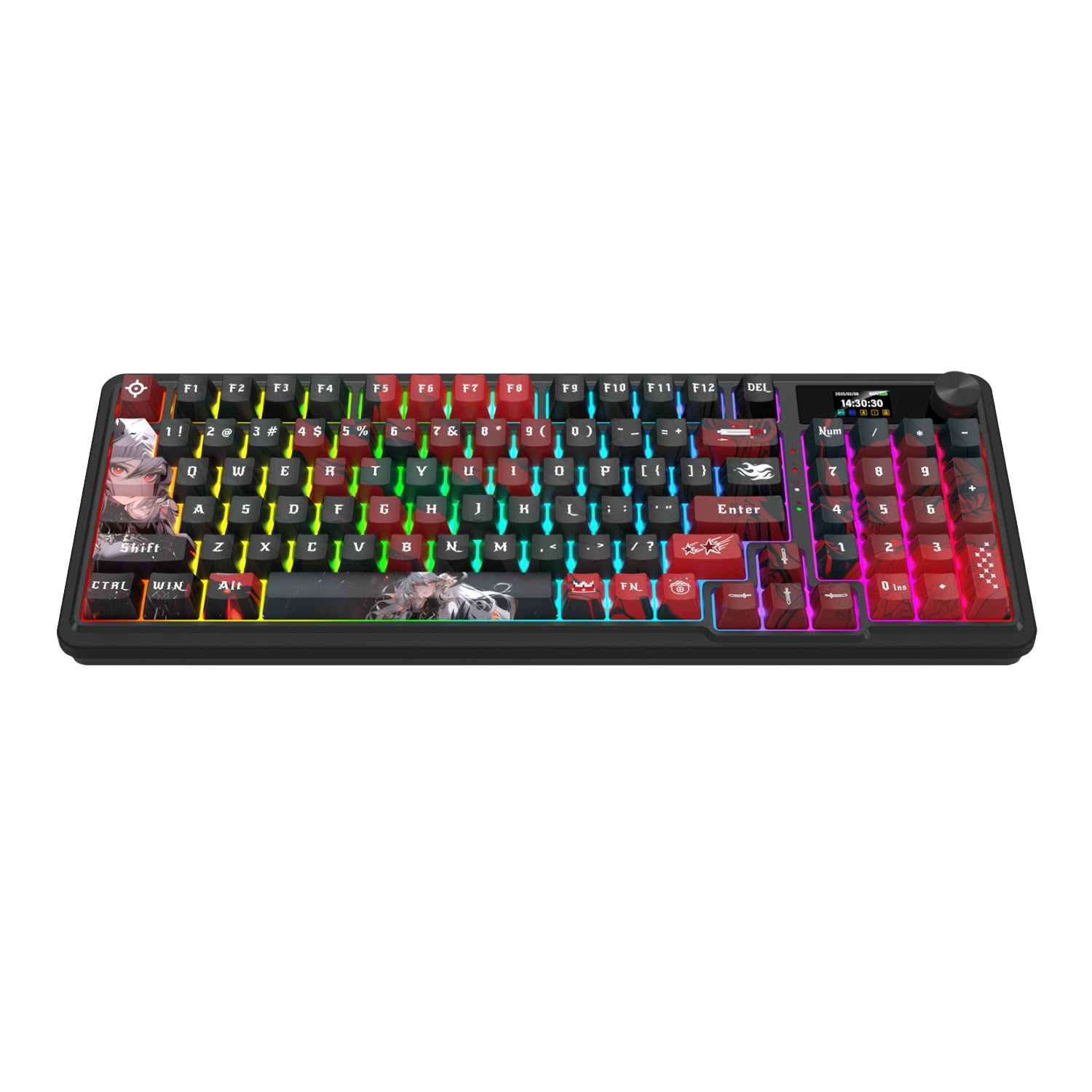 Redragon K719AK ARTEMIS PRO RGB Wireless LCD Mechanical Gaming Keyboard-2