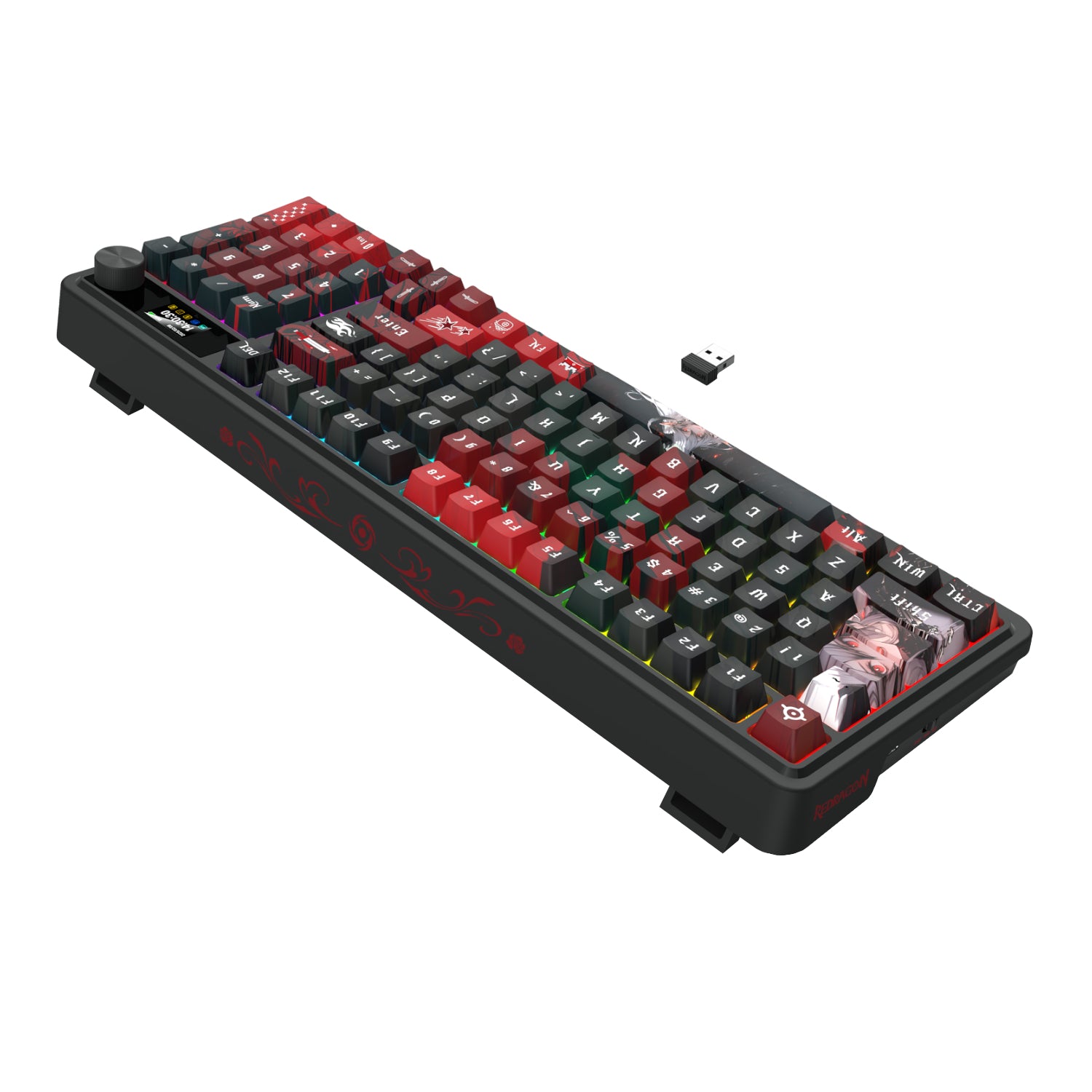 Redragon K719AK ARTEMIS PRO RGB Wireless LCD Mechanical Gaming Keyboard-3