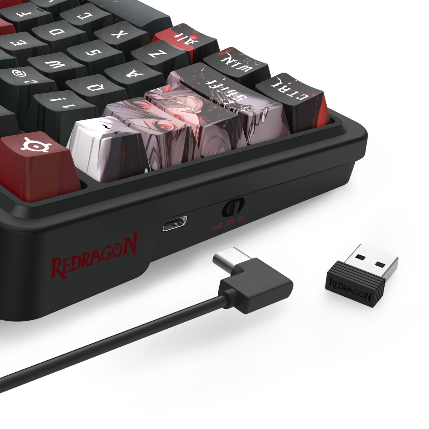 Redragon K719AK ARTEMIS PRO RGB Wireless LCD Mechanical Gaming Keyboard-5