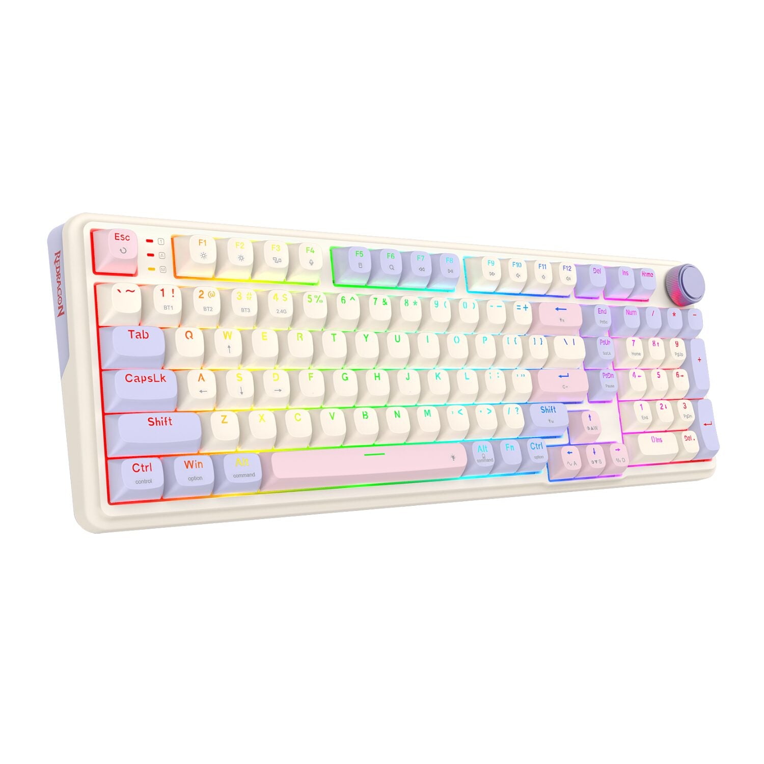 Redragon K768 EISA 100 RGB Wireless Gaming Keyboard - Lilac-1