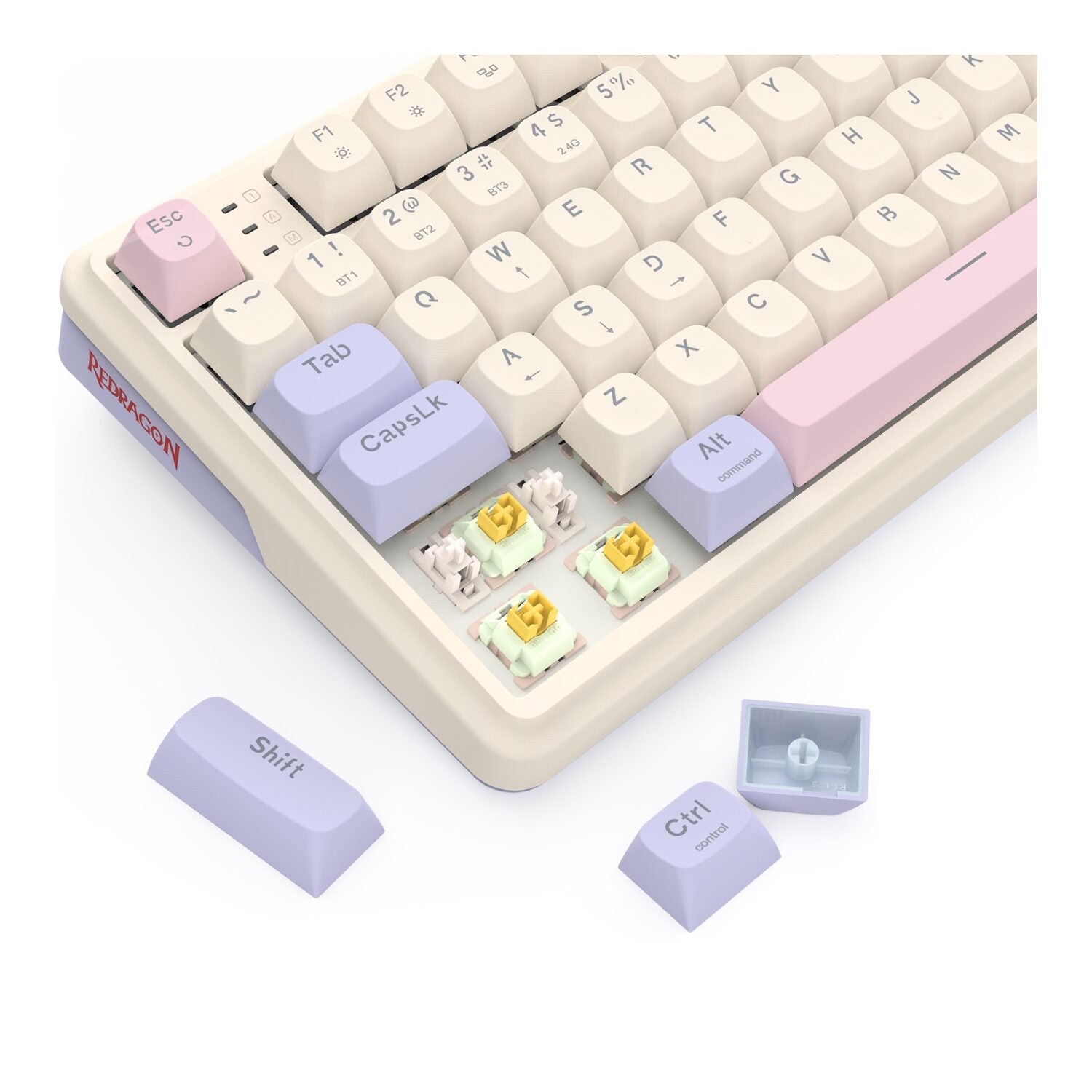 Redragon K768 EISA 100 RGB Wireless Gaming Keyboard - Lilac-6