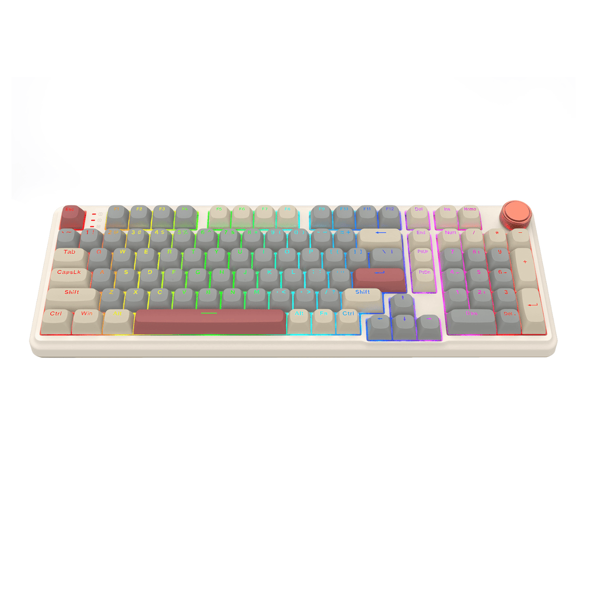 Redragon EISA 100 Retro RGB Wireless Mechanical Keyboard - Cream/Grey-4