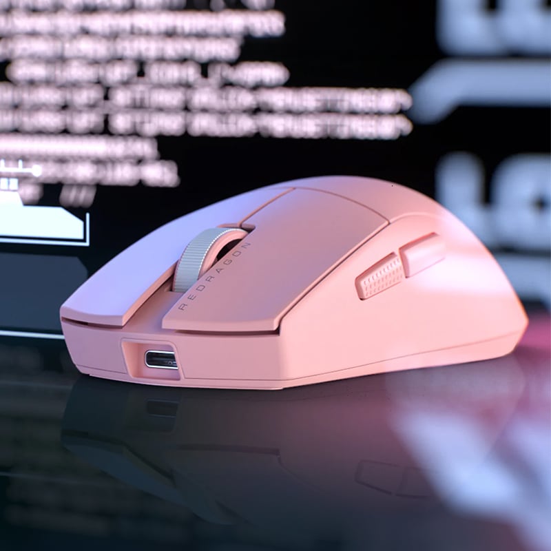 REDRAGON M916 PRO 1K 3-Mode Wireless Gaming Mouse - Pink-3