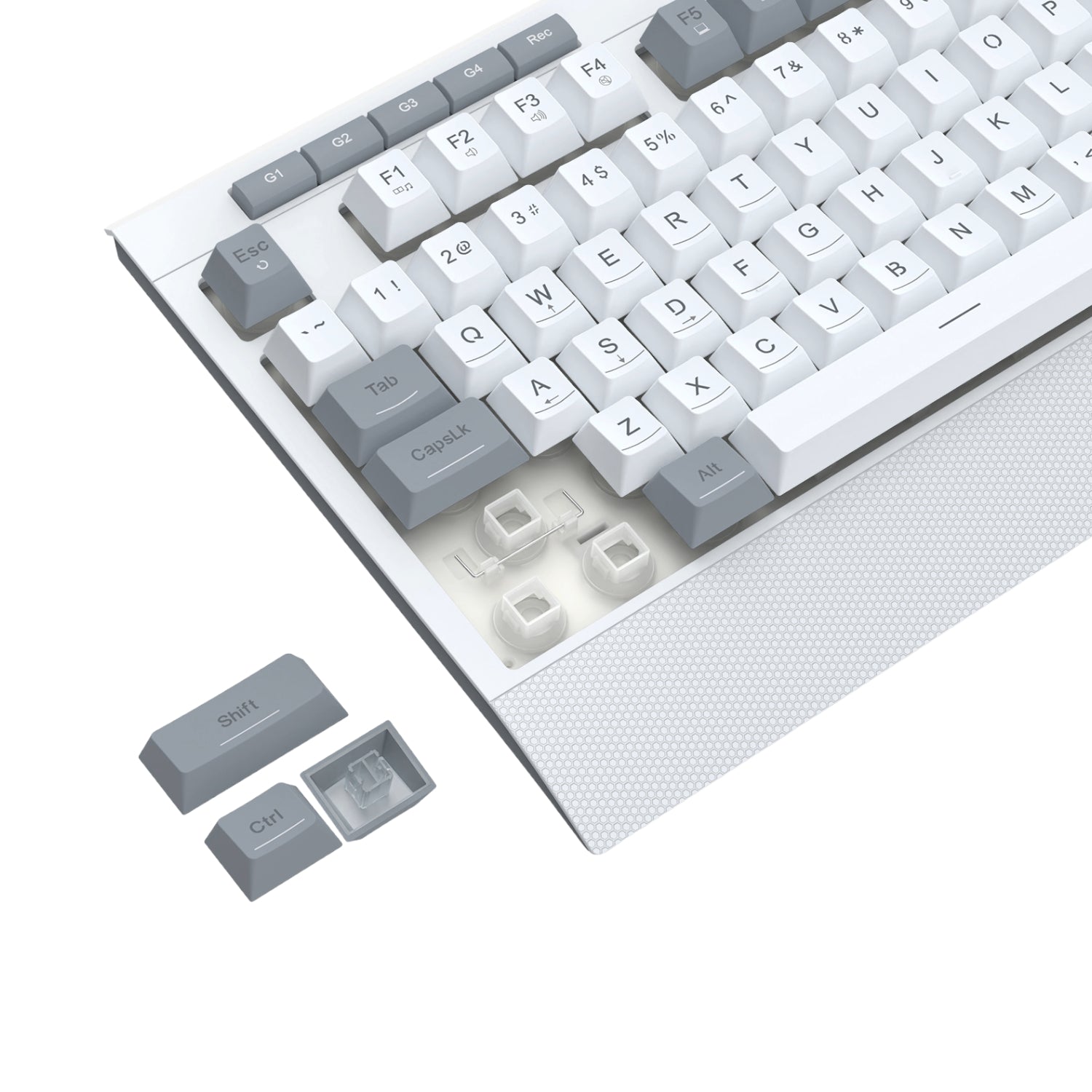Redragon S151 Wired RGB Gaming Keyboard and Mouse Combo - White and Grey-3