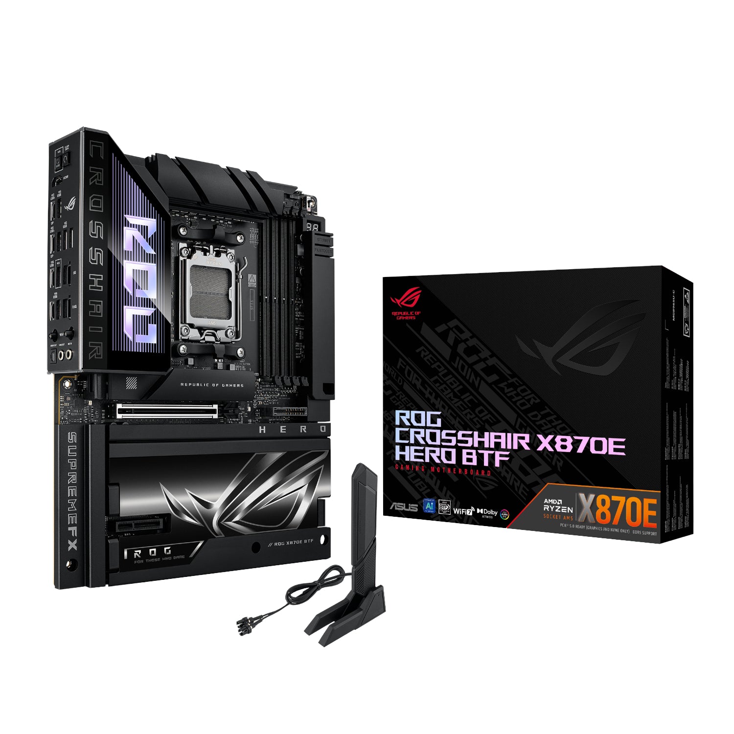 ASUS ROG CROSSHAIR X870E HERO BTF AMD AM5 ATX Gaming Motherboard-0