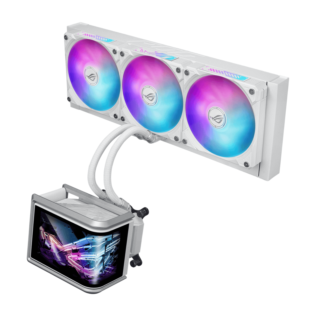 ASUS ROG Ryuo IV SLC 360 ARGB White Edition 360MM Liquid CPU Cooler - White-0