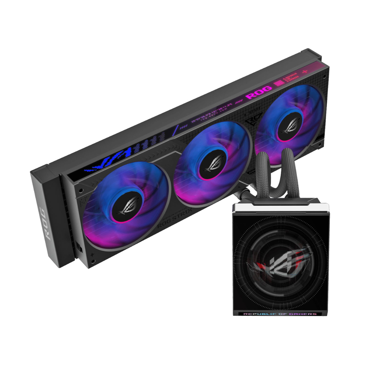 ASUS ROG Strix SLC IV 360 ARGB LCD Liquid CPU Cooler - Black-0