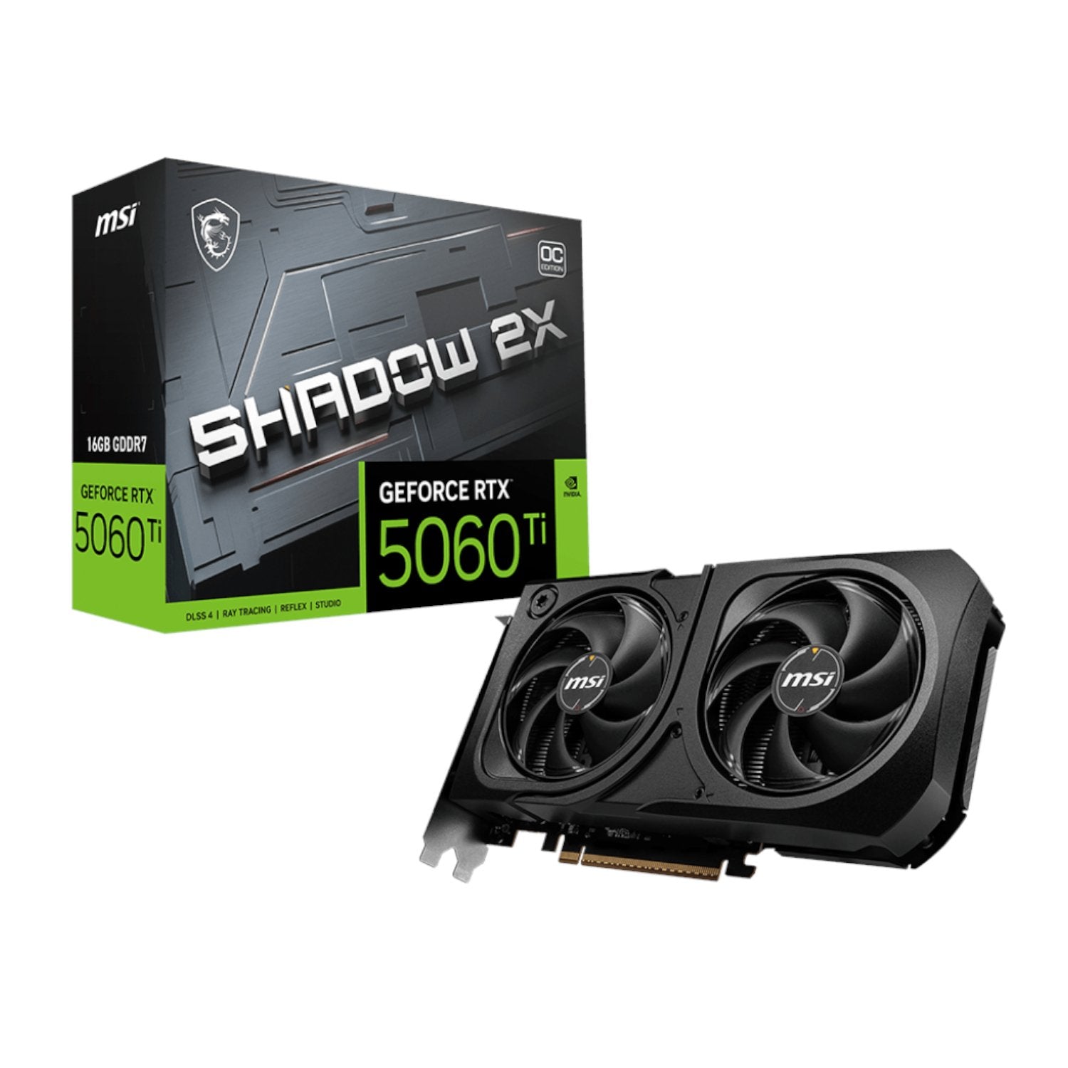 MSI GeForce RTX 5060 Ti SHADOW 2X OC PLUS GDDR7 16GB Graphics Card-0