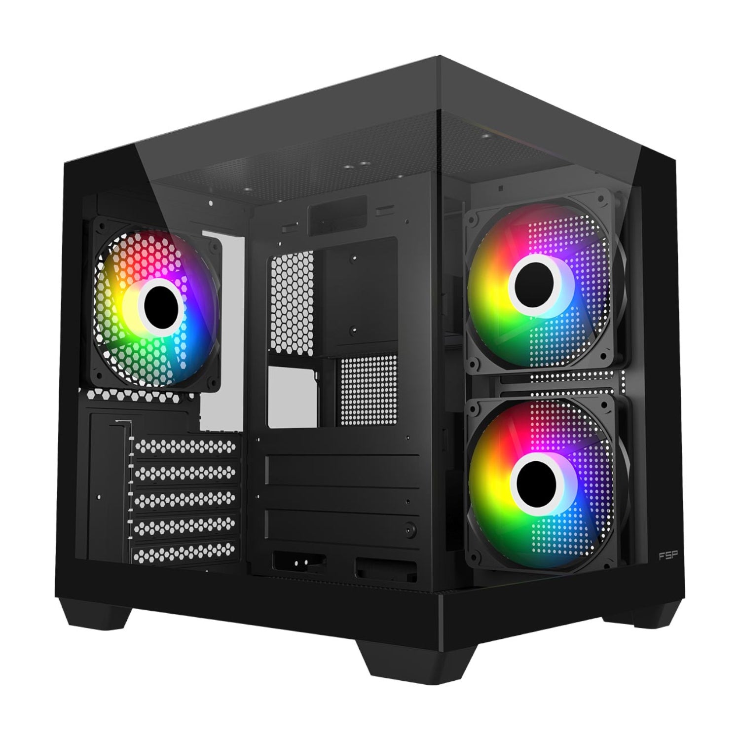 FSP S140 M-ATX Mid Tower Gaming Chassis - Black-0