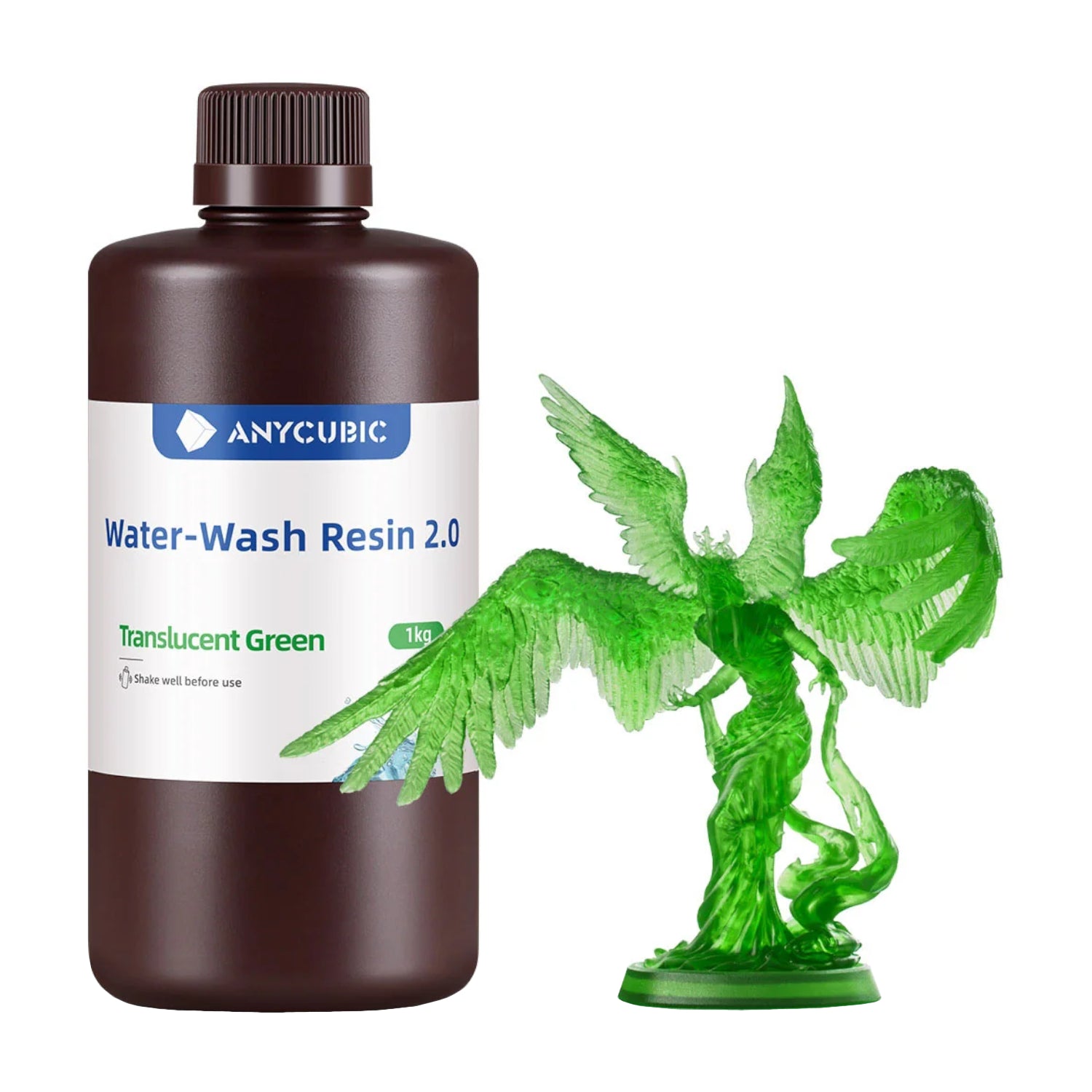 Anycubic Water Wash Resin 2.0 – Translucent Green-0