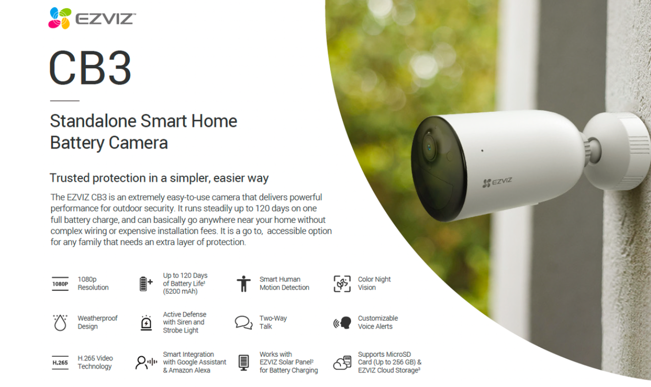 EZVIZ CB3 1080p WiFi Battery Security Camera (UNBOXED DEAL)