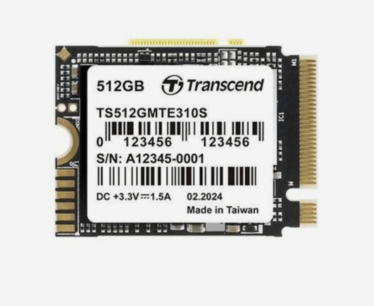 Transcend 512GB MTE310S PCI-E GEN 4x4 M.2 2230 SSD 3D TLC - 3300 MB/s Read 1700 MB/s Write - 300 TBW