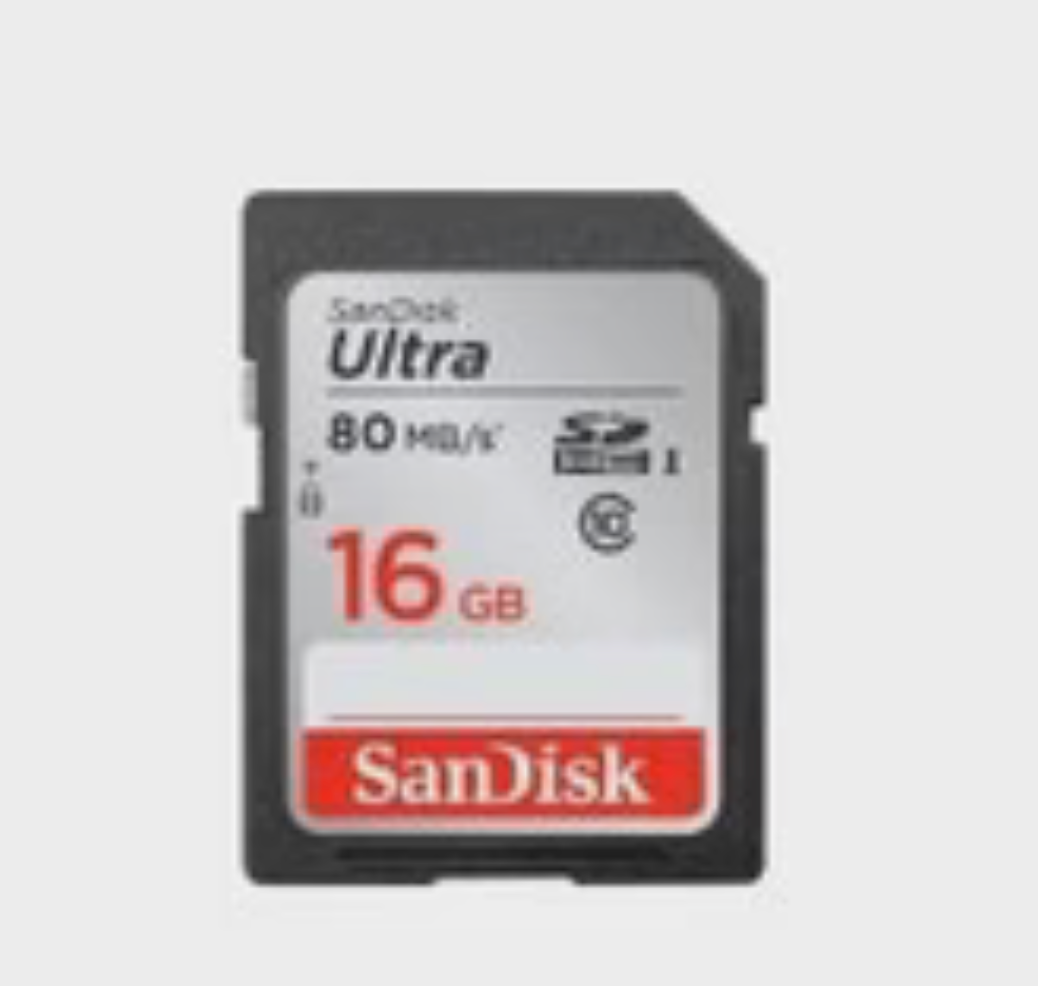 SANDISK ULTRA 16GB SDHC MEMORY CARD 80MBS