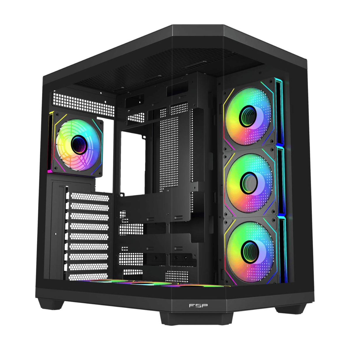 FSP U580 ATX Ultra Tower Gaming Chassis - White-0