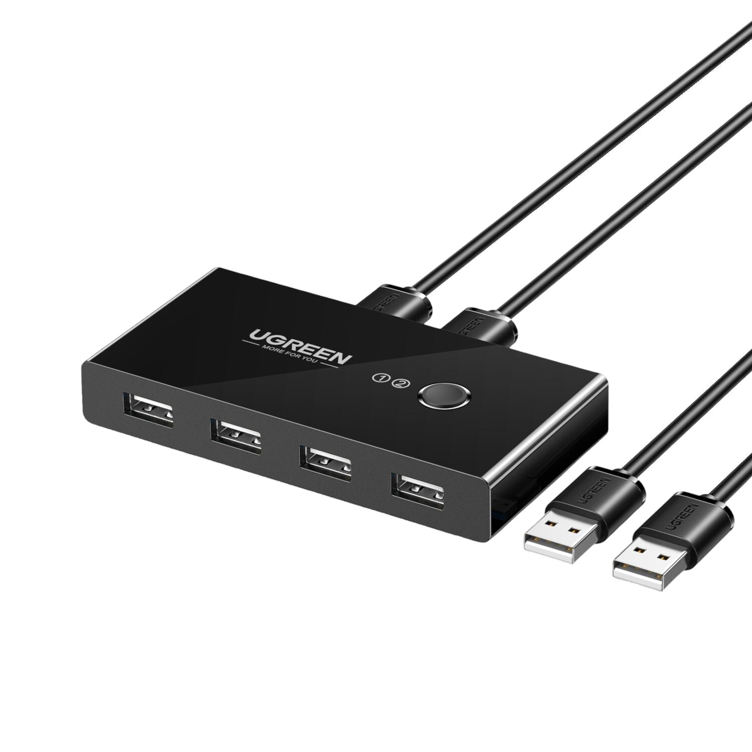 UGREEN USB 2.0 4-Port Switch Box, with 1.5m USB Cables-1