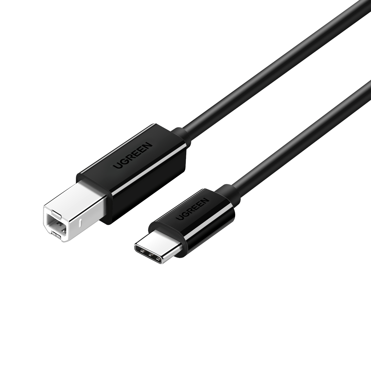 UGreen USB Type-C to B Male Printing Cable 2m - Black-0
