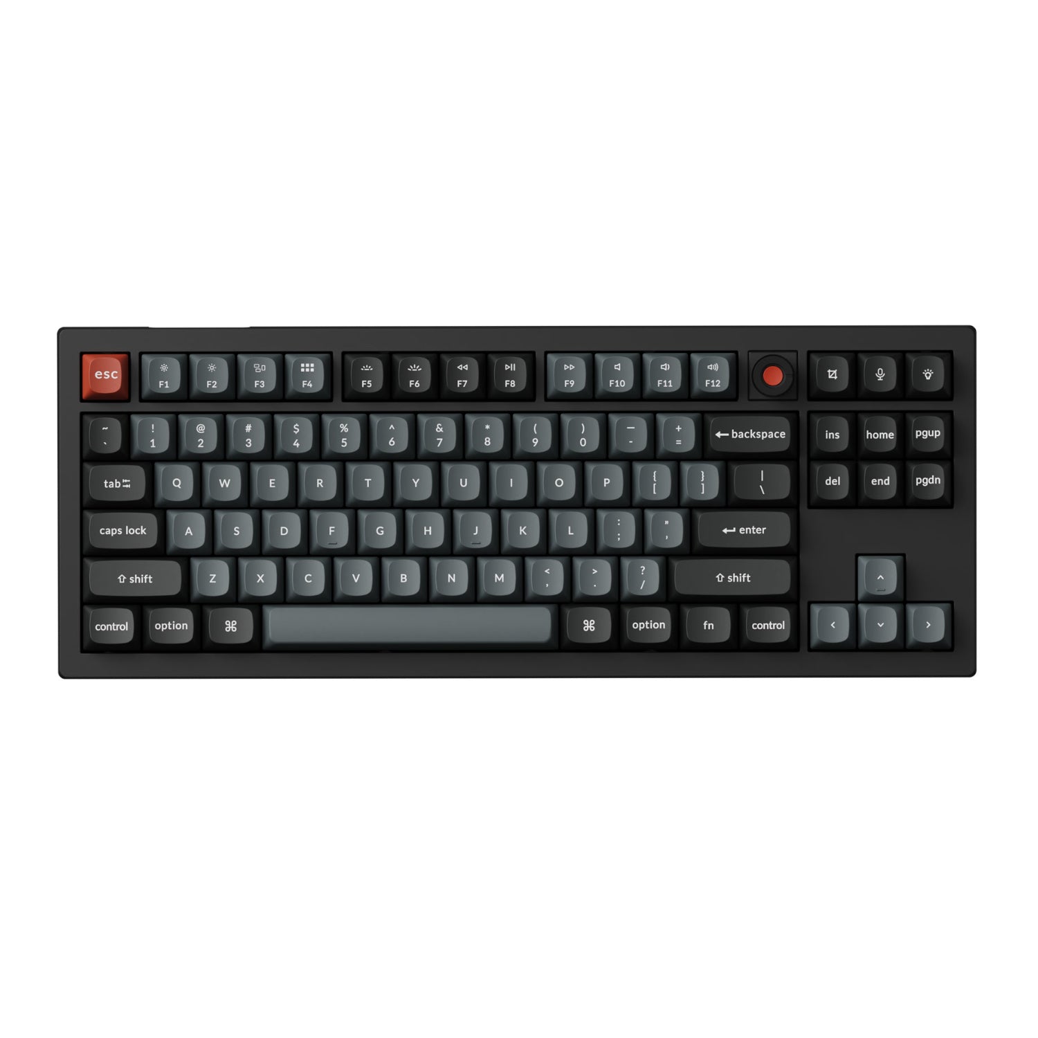 Keychron V3 Ultra 80% 8K Red Switch Hot-Swap RGB Wireless Keyboard - Black-1
