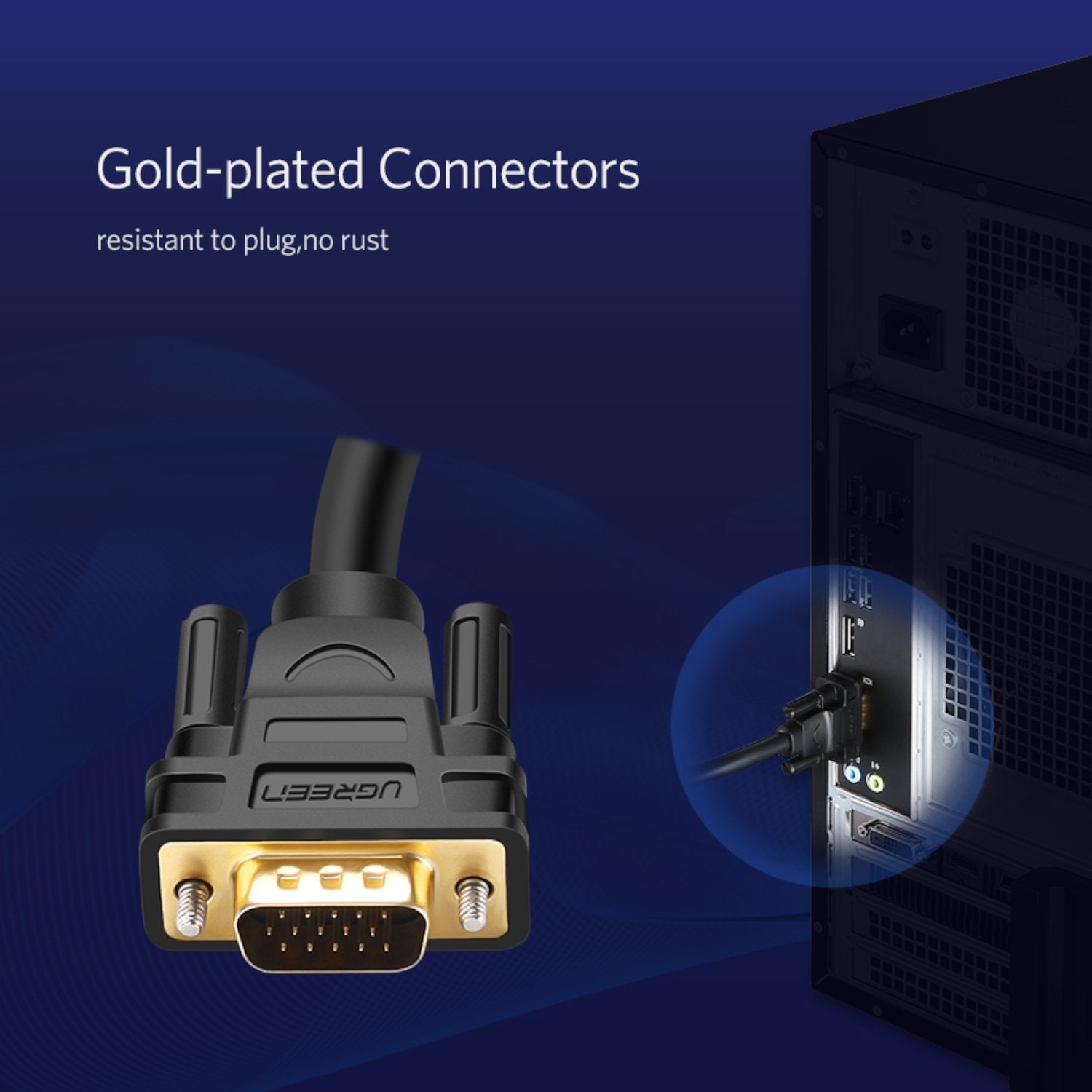 UGreen VG101 VGA Male to Male Cable 3M-2