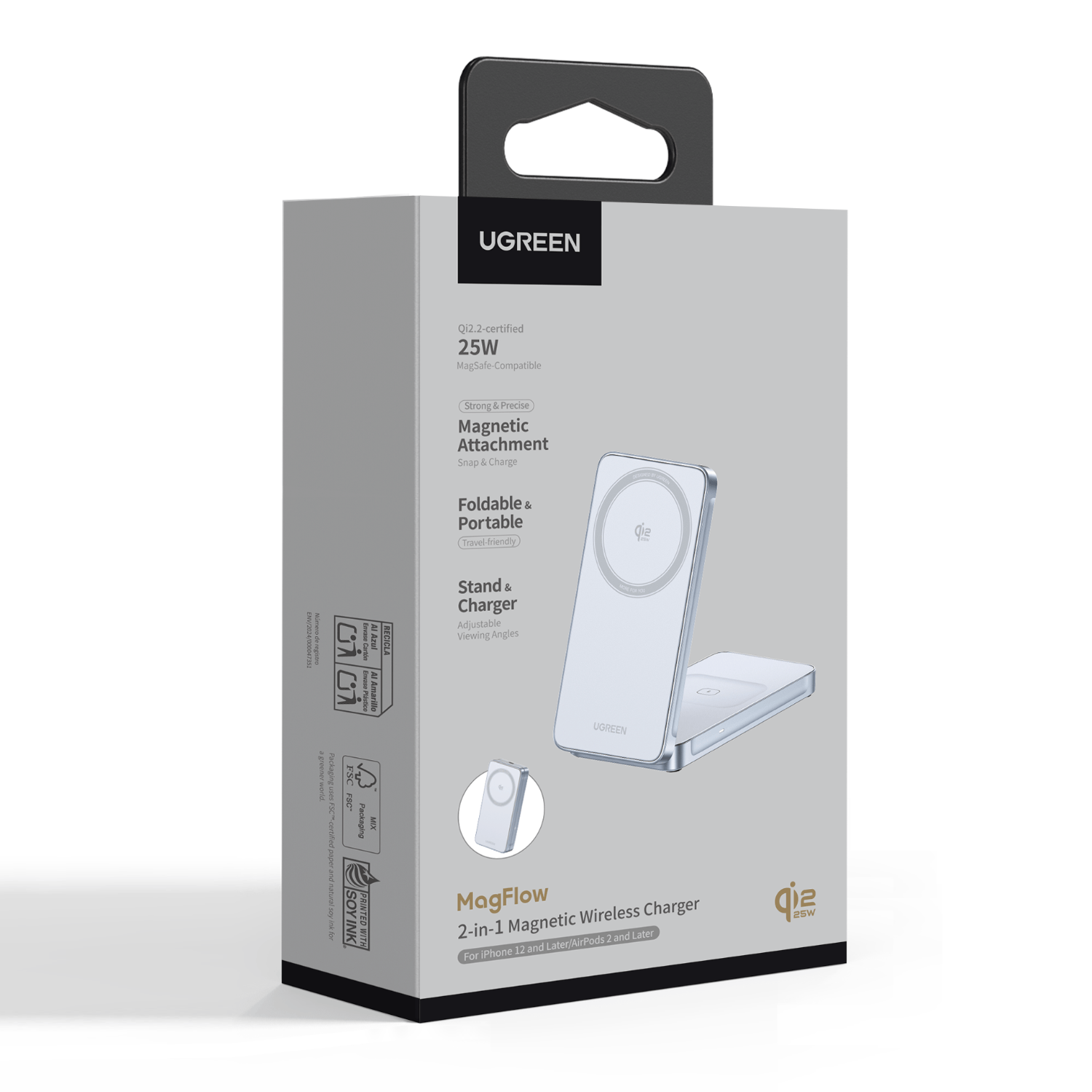 UGreen 25W 2-in-1 Magnetic Wireless Charger-6