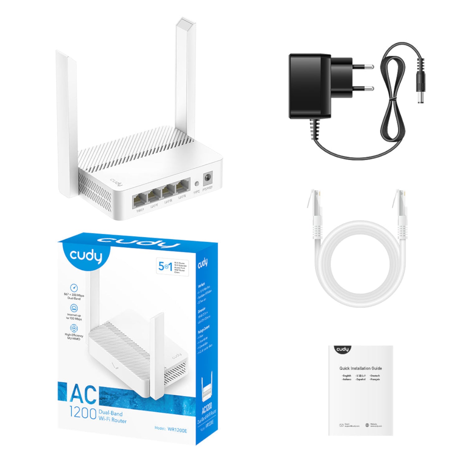 Cudy AC1200 Dual-Band Wireless Wi-Fi Router – White-4
